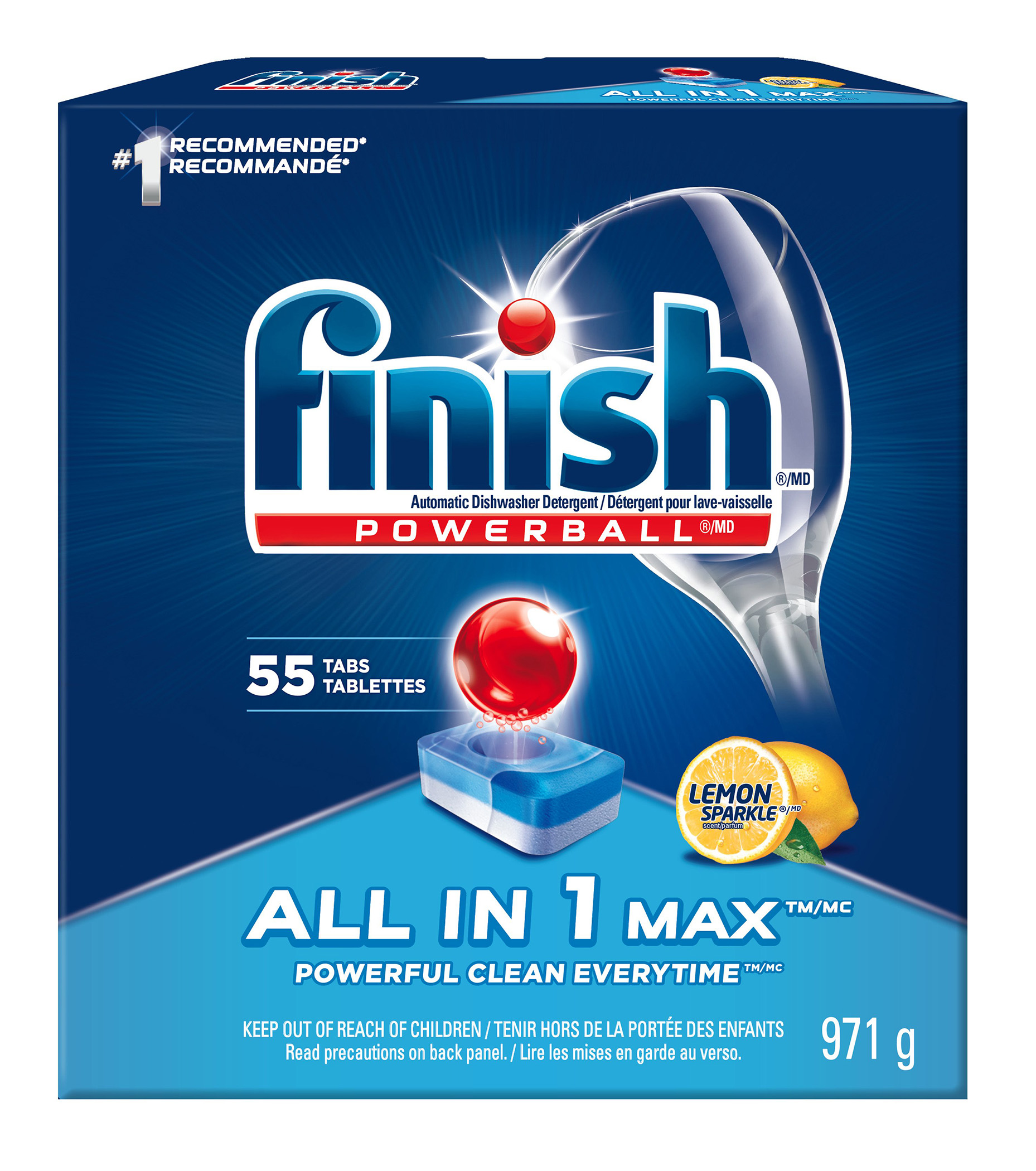 FINISH® Powerball® All In 1 Tabs - Lemon Scent (Canada)